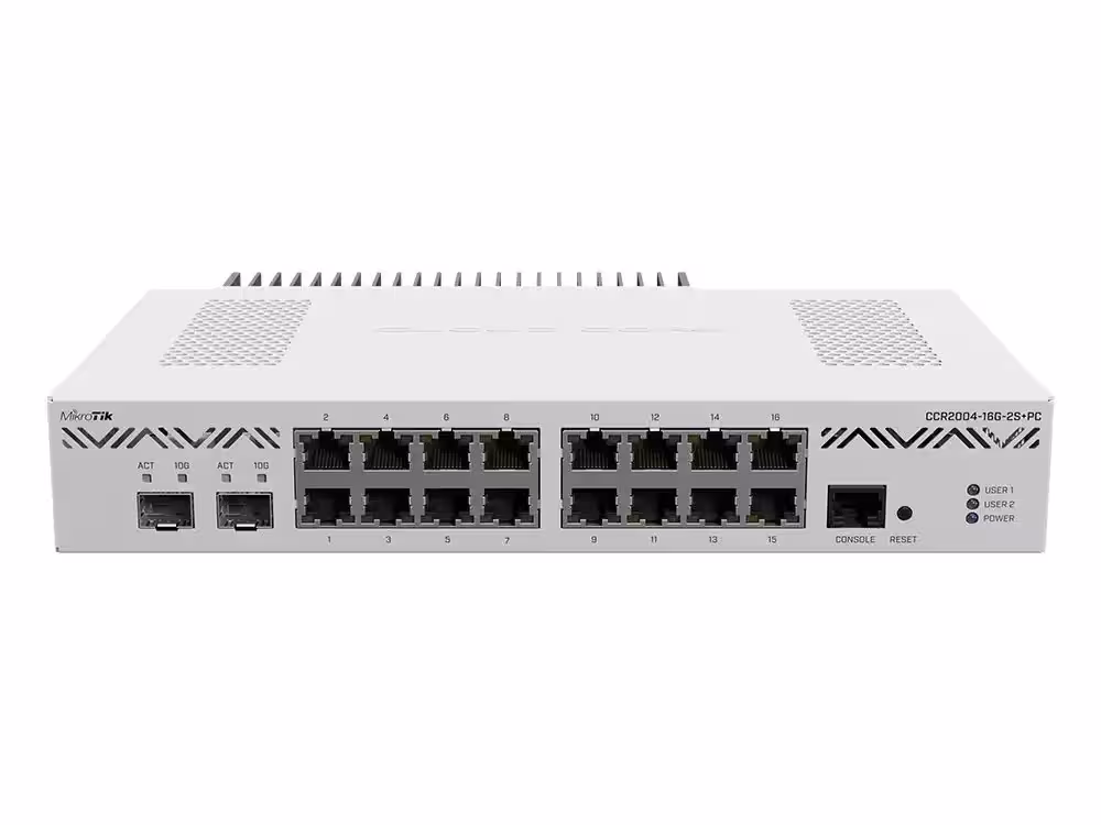 روتر CCR2004-16G-2S میکروتیک| اقتصادی| کاربردآسان| اسمال بیزنس