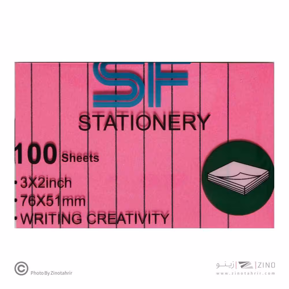 پست ایت100برگ76*51الوان خطدارفسفری اس اف کدSF-301