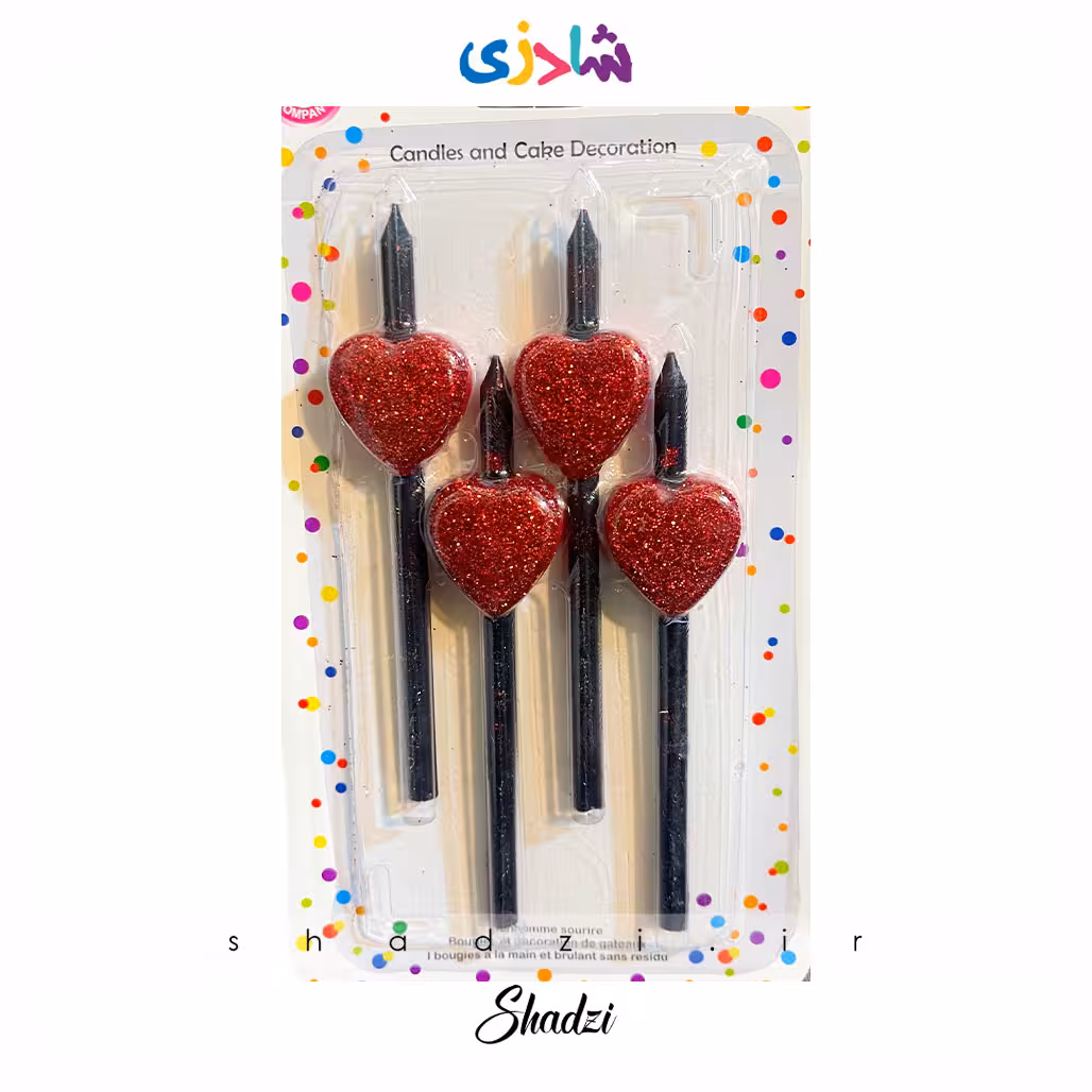 شمع تولد قلبی 4 عددی