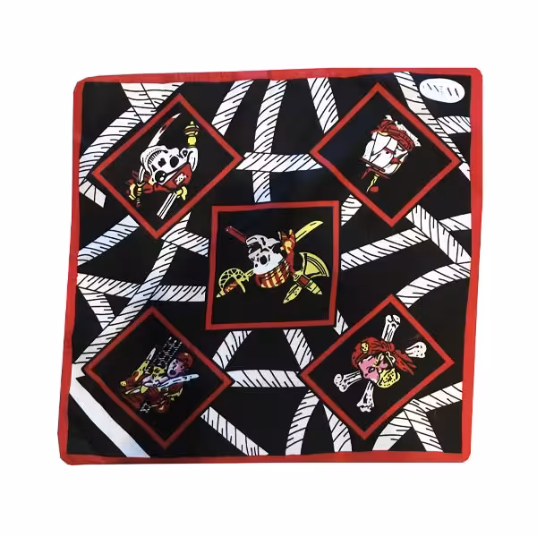 دستمال سر و گردن طرح اسکلت رنگی 5