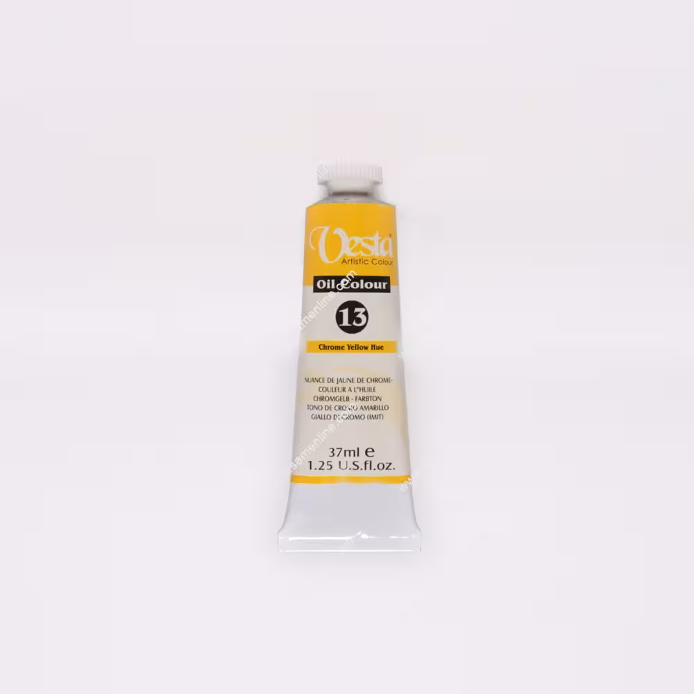 رنگ روغن 37 میل تکرنگ وستا مدل Chrome Yellow Huo 13