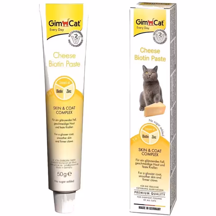 خمیر گربه جیم کت مدل Cheese Biotin Paste طعم پنیر وزن 50 گرم