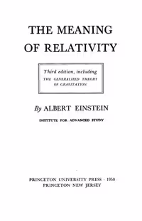 خرید و دانلود نسخه کامل کتاب The Meaning Of Relativity