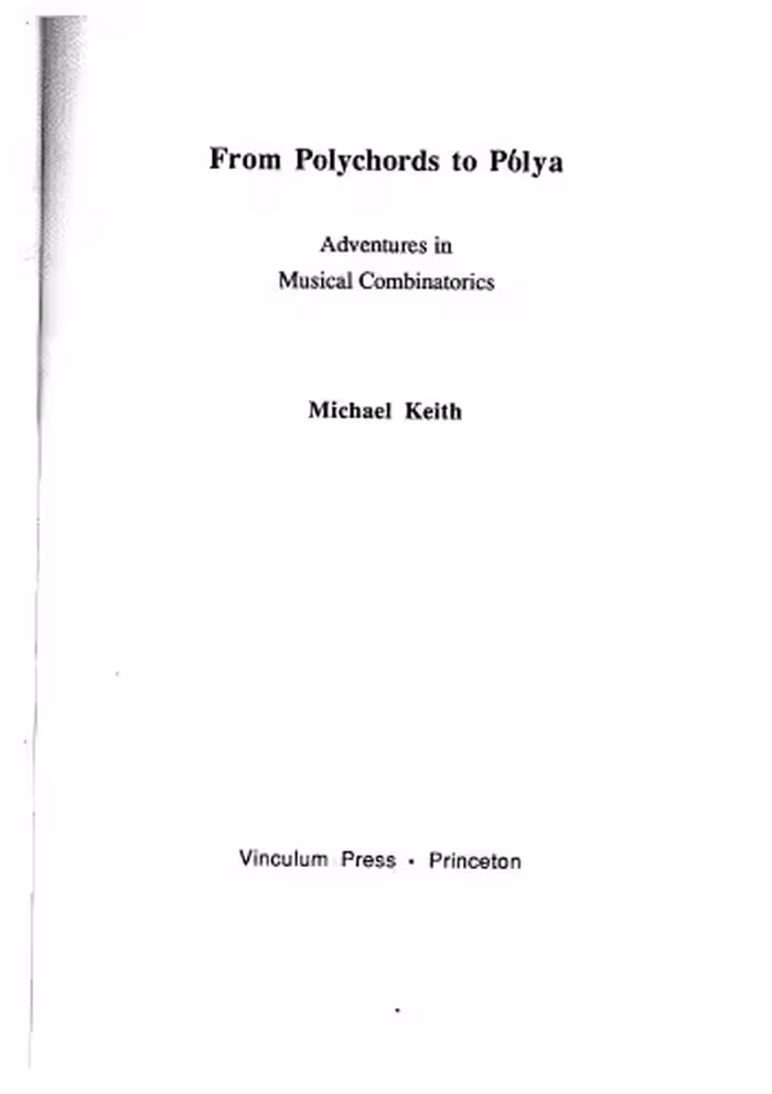 خرید و دانلود نسخه کامل کتاب From Polychords to Polya : Adventures in Musical Combinatorics