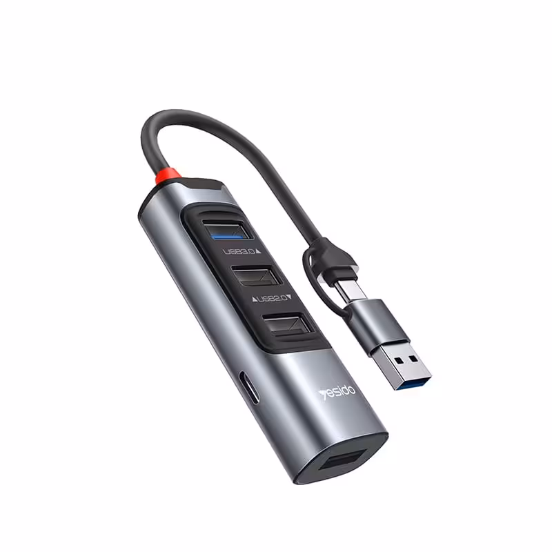 هاب 5 پورت USB/TYPE-C یسیدو YESIDO HB20