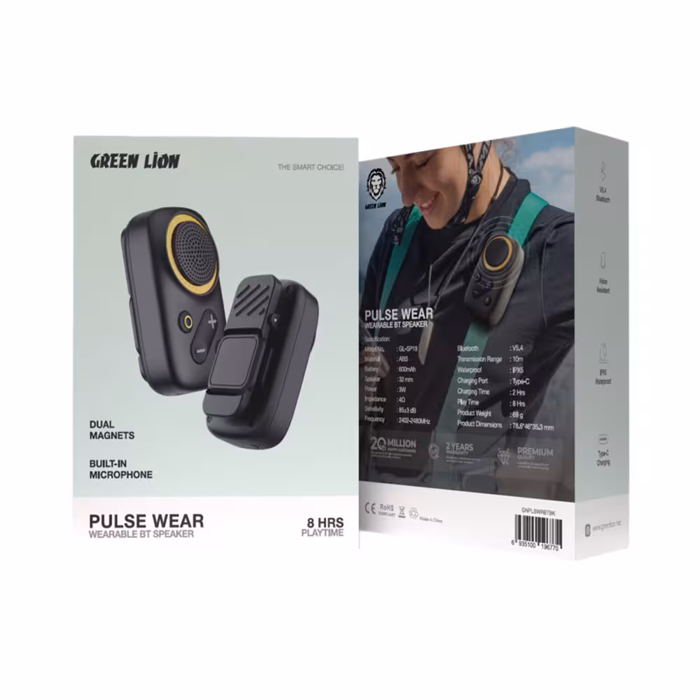 اسپیکر پوشیدنی پالس ور گرین لاین PULSE WEAR WEARABLE BT SPEAKER