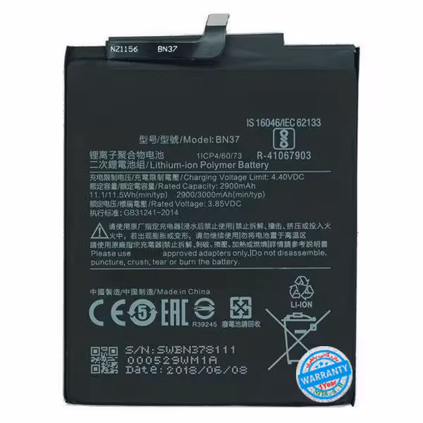 باتری اصلی گوشی شیائومی Redmi 6 مدل BN37