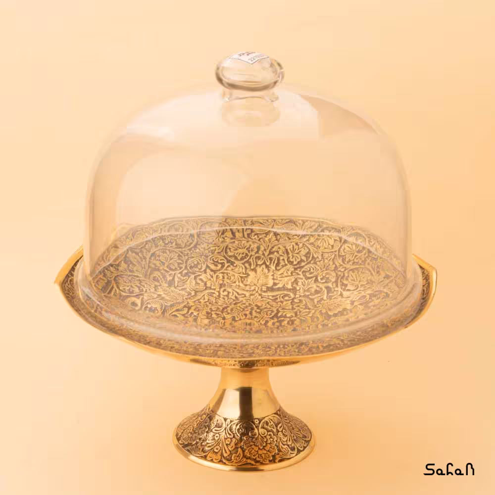 کیک خوری برنجی هندی پایه دار