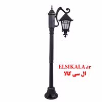چراغ حیاطی مدل کاترین تک شعله مشکی با پایه و بدون پایه