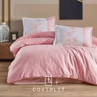 روتختی هتلی صورتی طرح‌دار کاوری مدل Suave