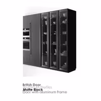 پروفیل درب مدل بریتیش استایل رنگ مشکی مات فانتونی i310 تا i319