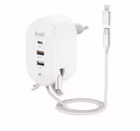 شارژر دیواری 30 وات بودی مدل M8J312TE با خروجی USB و Type-C به همراه کابل تبدیل