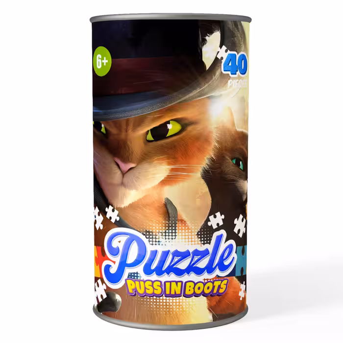 پازل 40 تکه کارتون گربه چکمه پوش