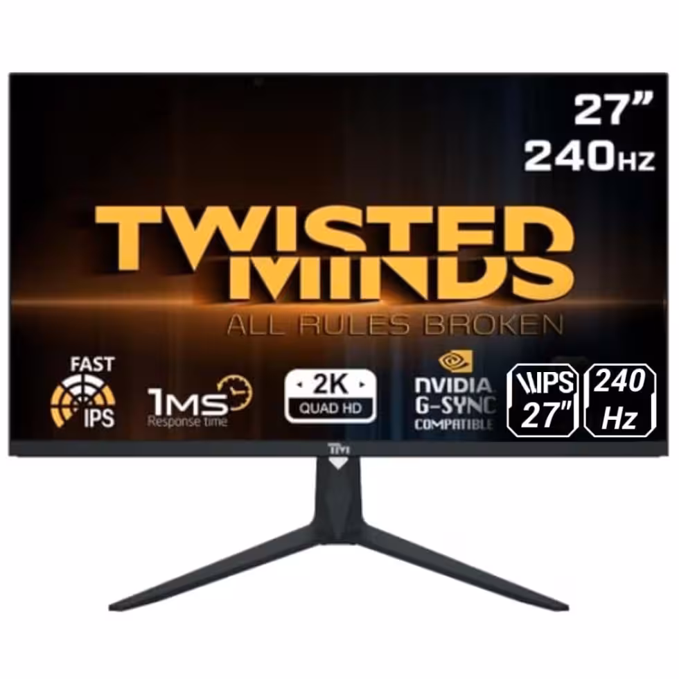 مانیتور گیمینگ 27 اینچ تویستد مایندز مدل TM27DQI 2K 240Hz IPS 1ms