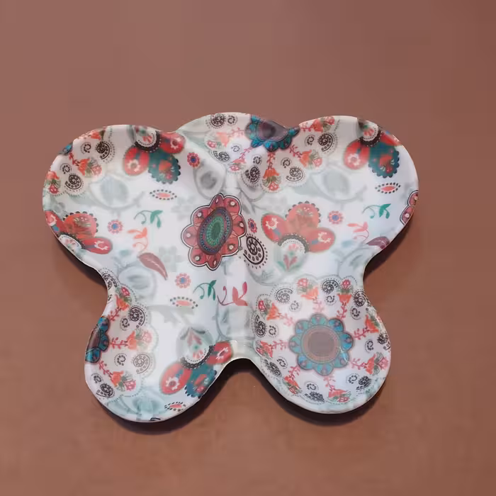 زیر قاشقی ملامین  مدل پروانه ای کد P-70