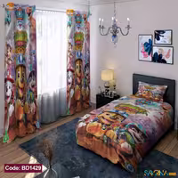ست اتاق خواب پسرانه طرح گشت پنجه ای کد BD1429