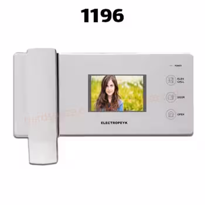 آیفون تصویری الکتروپیک 1196 با حافظه 3.5 اینچی کلید لمسی سفید