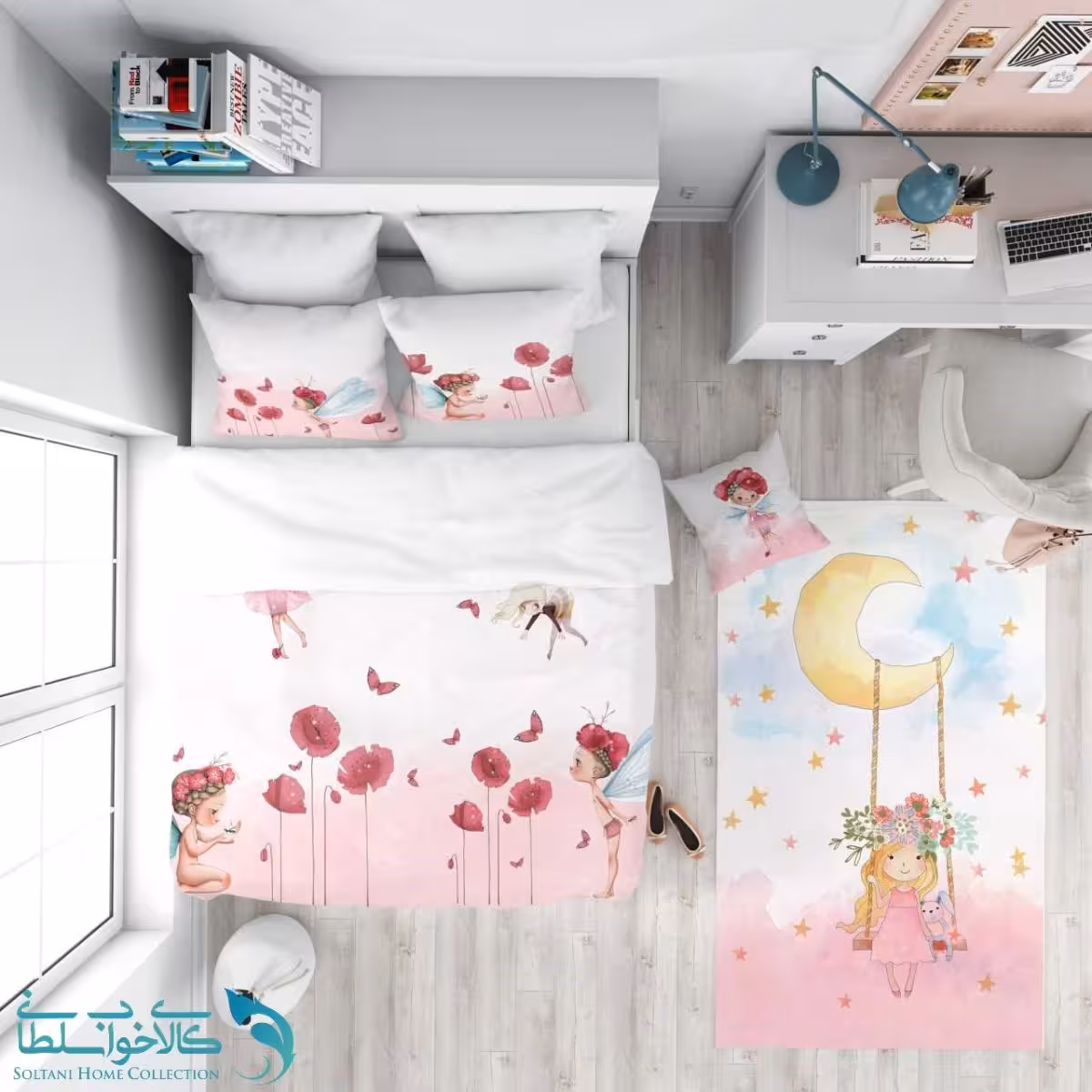 روتختی طرح فرشته سایز یکنفره کد A2006