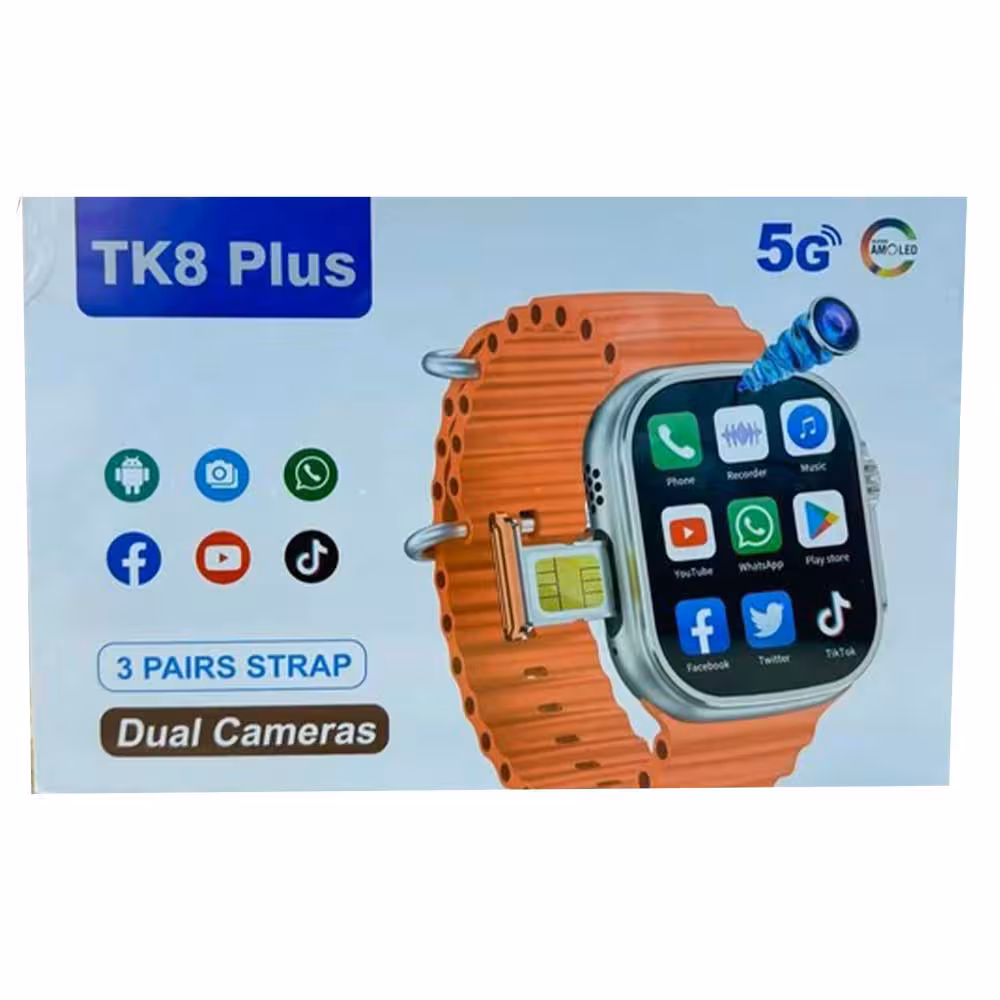 ساعت هوشمند سیمکارت خور TK8 Plus 5G دوربین دار(فروش عمده و تک)