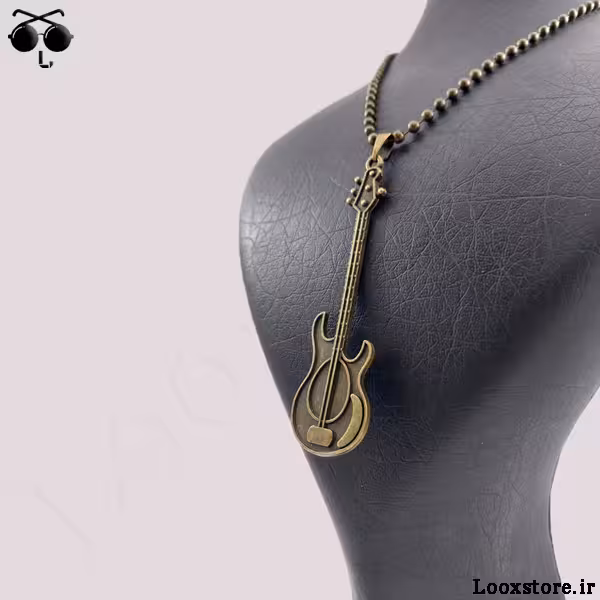 گردنبند طرح گیتار مردانه و زنانه ارزان