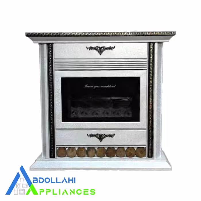 بخاری گازی ایمن گاز مشهد مدل شارین 32000 طرح کلاسیک سفید