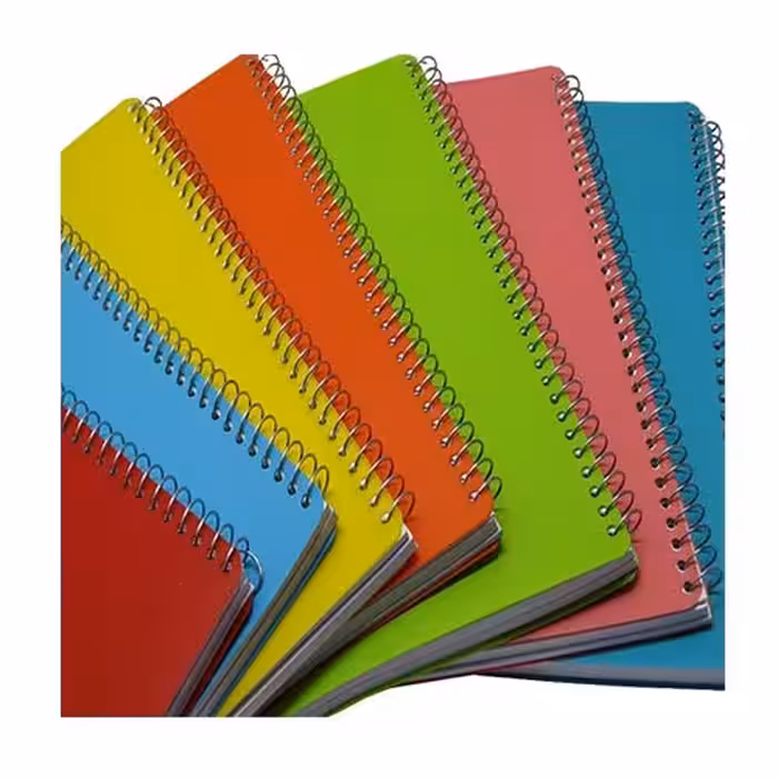 دفتر 80 برگ سیمی تک رنگ صنوبر