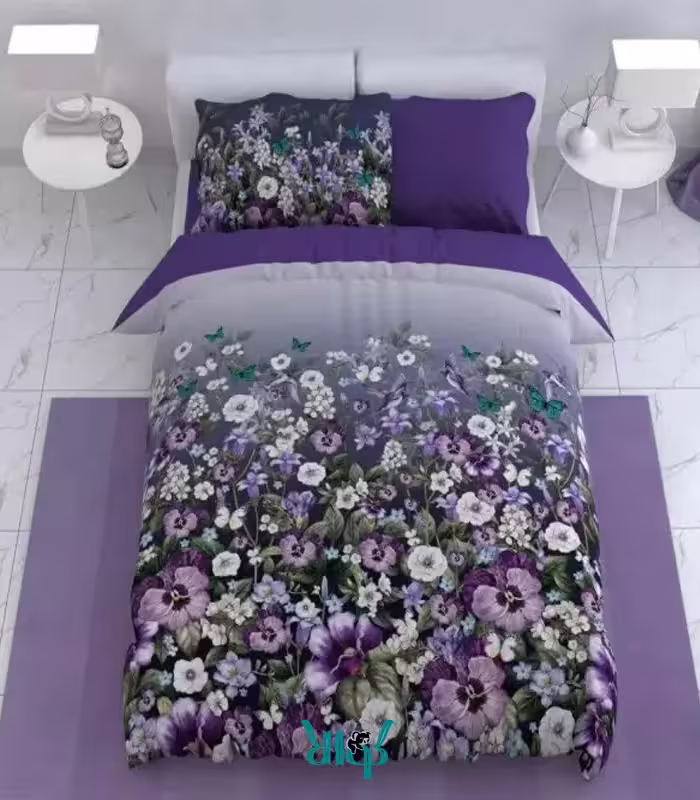 روتختی دونفره گل بنفشه کد d8