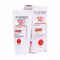 کرم ضد آفتاب بی رنگ پوست خشک SPF50 اسکن اسکین 40 میلی لیتر Scan Skin sunscreen cream for dry skin SPF50 invisible 40ml
