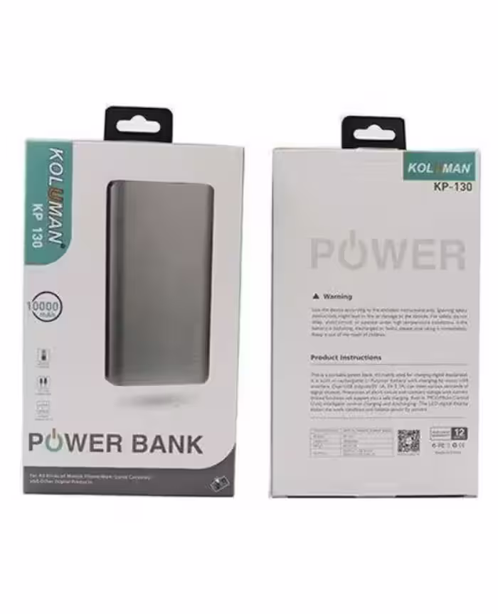 پاوربانک کلومن مدل KP-130 ظرفیت 10000 میلی آمپر ساعت کد2854