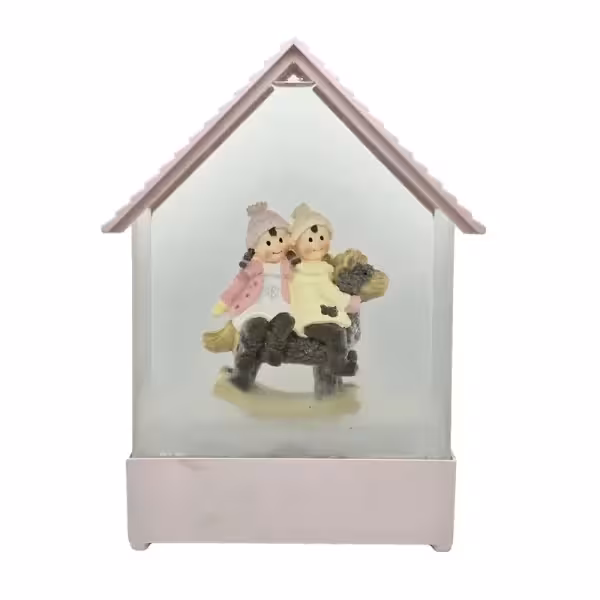 گوی موزیکال لاکچری چراغدار طرح خانم و آقا