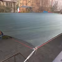 شید سایبان 80درصد 8در5 دور دوزی شده همراه با حلقه نصب