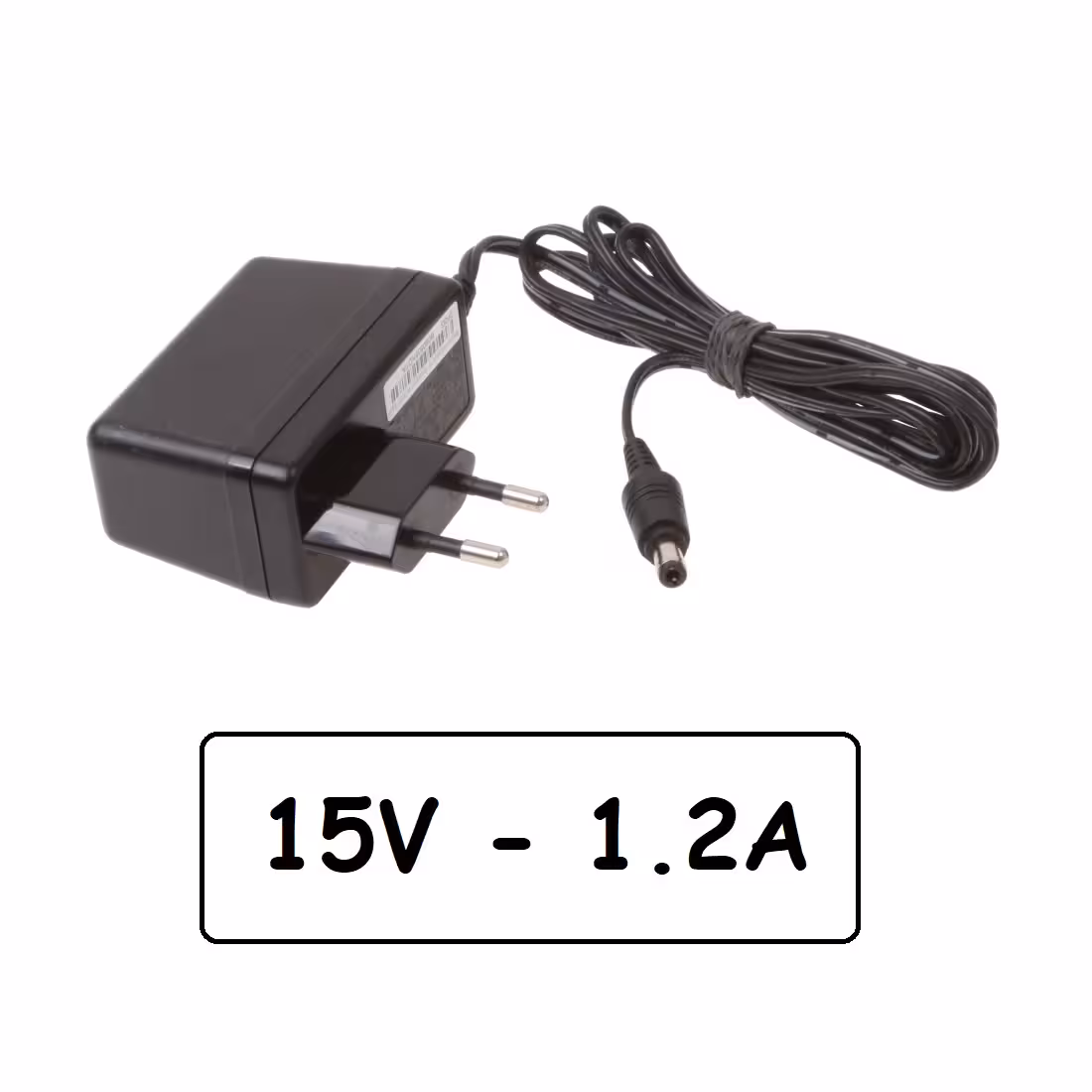 اداپتور 15 ولت 1.2 آمپر  15V/1.2A فیش استاندارد با ابعاد 5.5 در 2.5 میلی متر