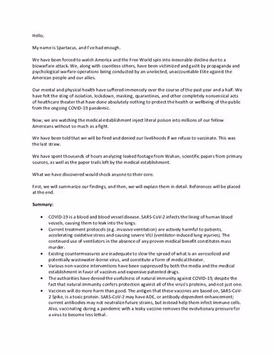 خرید و دانلود نسخه کامل کتاب COVID-19 - The Spartacus Letter