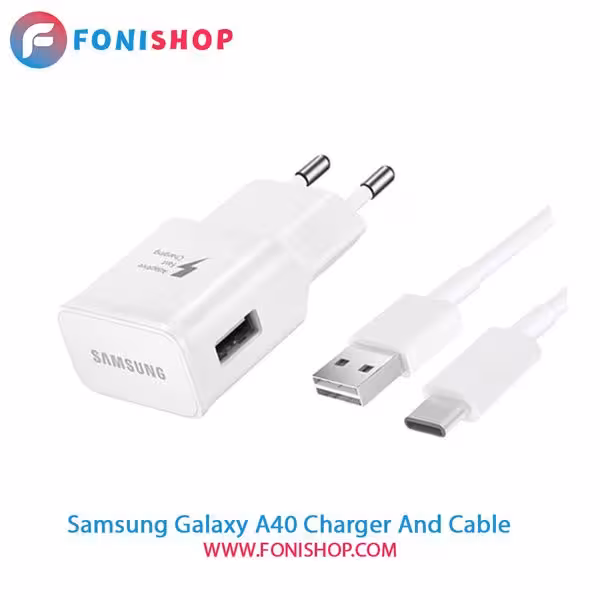 کابل و شارژر اصلی سامسونگ Samsung Galaxy A40
