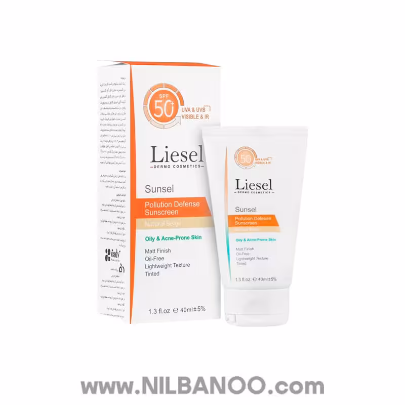کرم ضدآفتاب رنگی SPF50 لایسل مناسب پوست چرب و مستعد آکنه