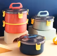 ظرف غذا و لانچ باکس دو طبقه وارداتی کد 134-50 ADEER