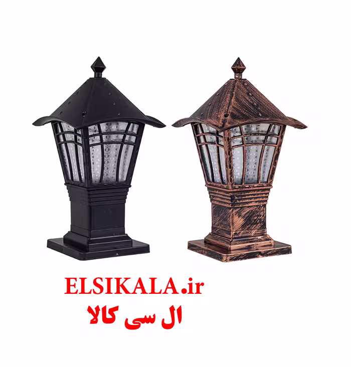 چراغ حیاطی مدل کاترین سردری مشکی مسی