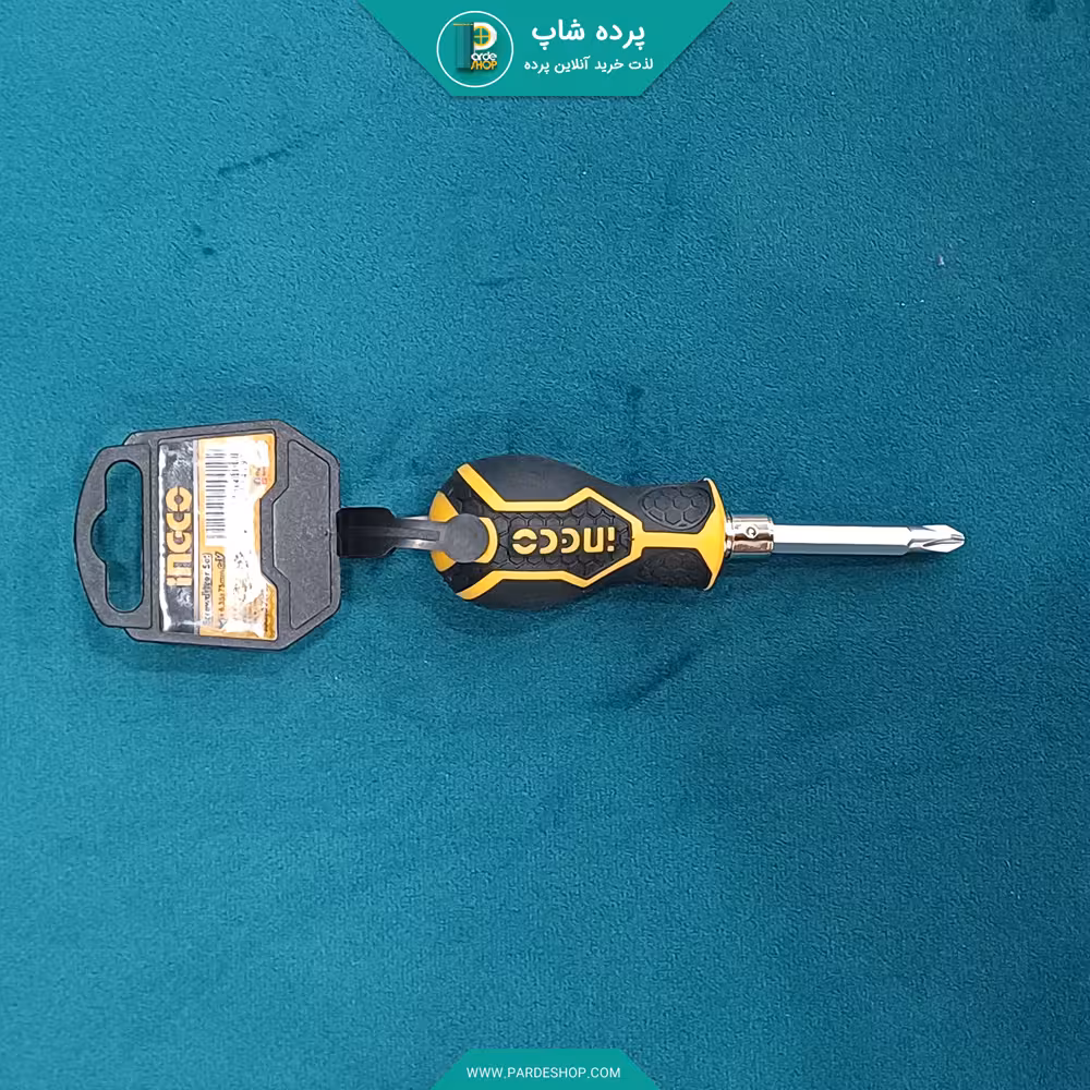 پیچ گوشتی دستی دوکاره برند inGCO رنگ مشکی و زرد