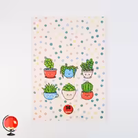 دفتر مشق 50 برگ طرح کاکتوس آپادانا