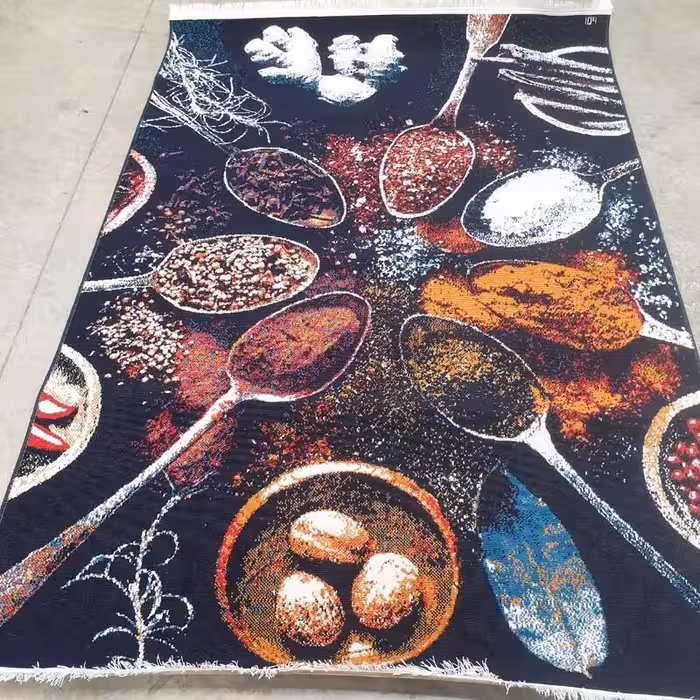 گلیم آشپزخانه ماشینی کاشان4متری2.25در1.5(هزینه ارسال باخریداروپس کرایه میباشد)