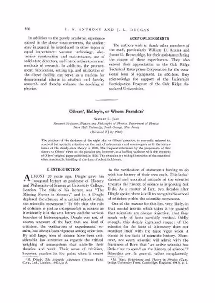 خرید و دانلود نسخه کامل کتاب Olbers’, Halley’s, or Whose Paradox?