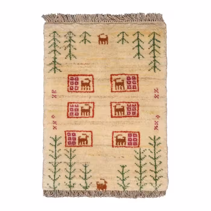 گبه دستباف نیم متری طرح قشقایی کد 4030312