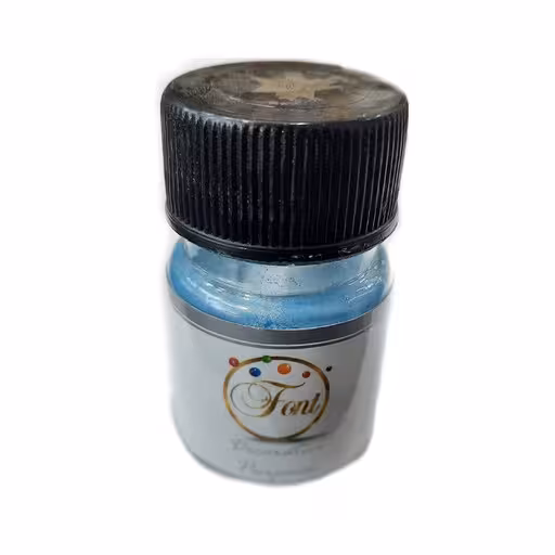 رنگ پودری آبی فونت اصلی 10 گرمی (مخصوص رنگ کردن روی کیک، دسر، فوندانت و ...)