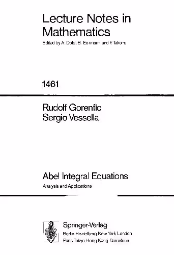خرید و دانلود نسخه کامل کتاب Abel Integral Equations: Analysis and Applications