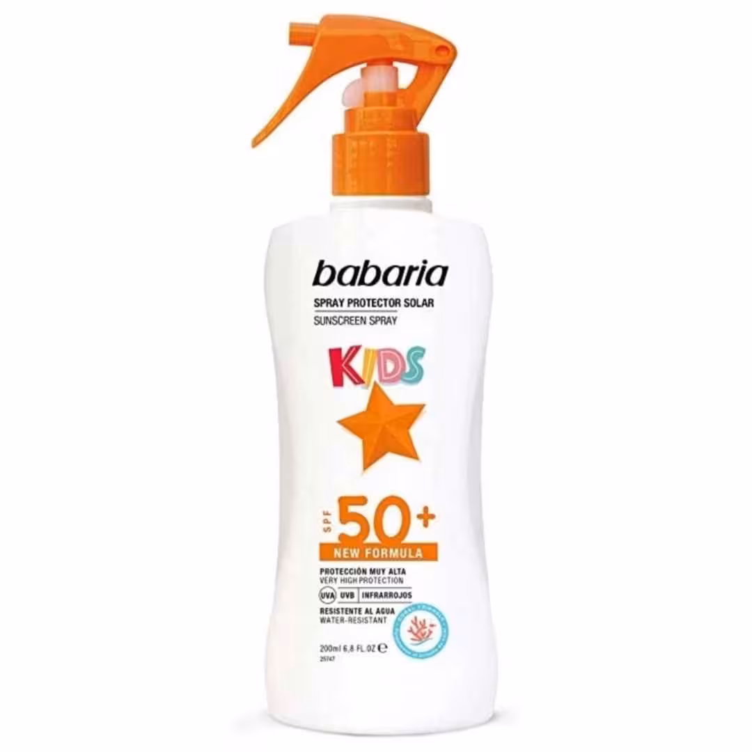 مشخصات، خرید و قیمت اسپری ضد آفتاب مخصوص کودکان باباریا SPF50 حجم 200 میل ⭐️ ویان مارکت