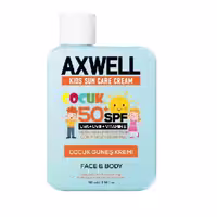 کرم ضد آفتاب آکسول مخصوص کودکان حاوی ویتامین E باAXWELL SPF 50 حجم 100 میل