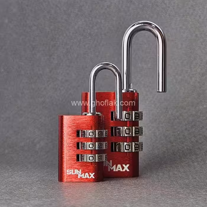 قفل آویز رمزی سانکس سایز 21 | کوچک، مقاوم و ضدزنگ