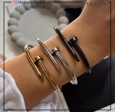 دستبند بنگل میخی اسپرت کد rd9502