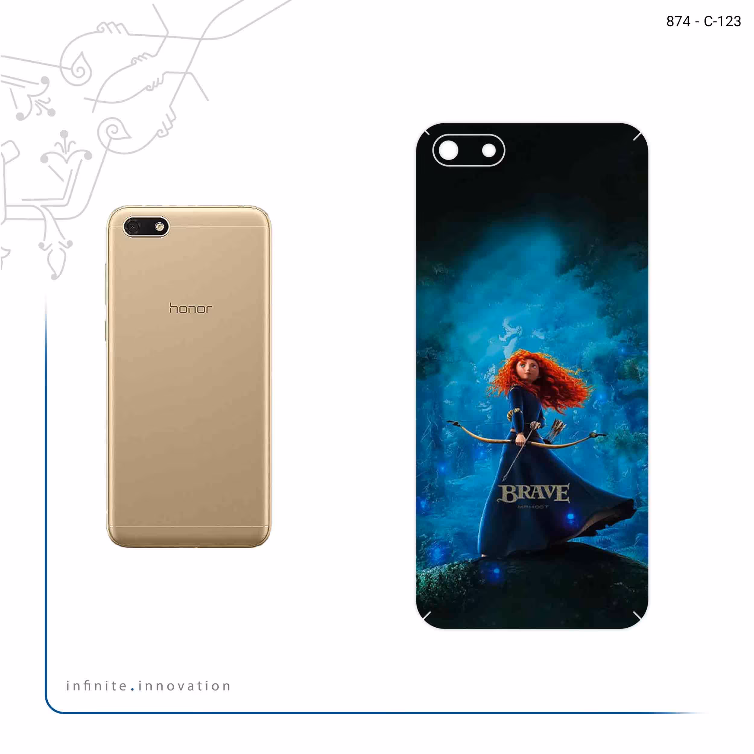 برچسب پوششی ماهوت مدل Brave مناسب برای گوشی موبایل آنر 7S