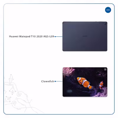 برچسب پوششی ماهوت مدل Clownfish مناسب برای تبلت هوآوی Matepad T10 2020 AGS-L09